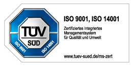 TÜV Süd ISO 9001, ISO 14001