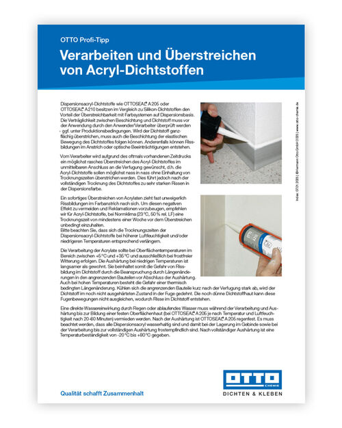 Acryl verarbeiten und überstreichen